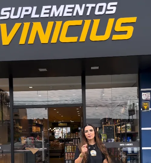 Fachada da loja Suplementos Vinícius em Foz do Iguaçu